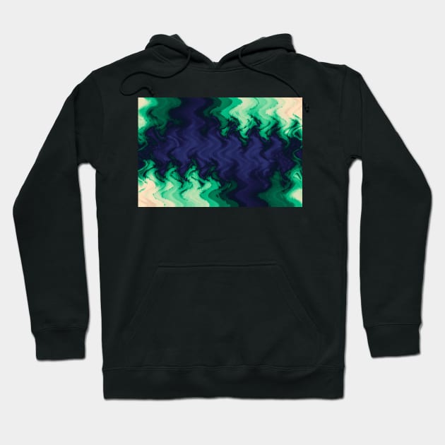 The abyss, blue and green abstract deep underwater print Hoodie by KINKDesign